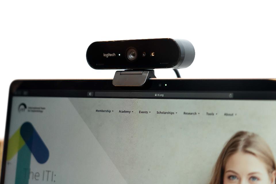 Fig. 2: External webcam positioned on the top of the screen